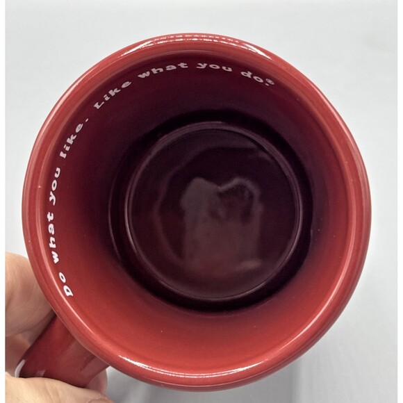Life Is Good Ceramic Mug/Cup Red Snowflake "Do What You Like Like What You Do" - Picture 5 of 11